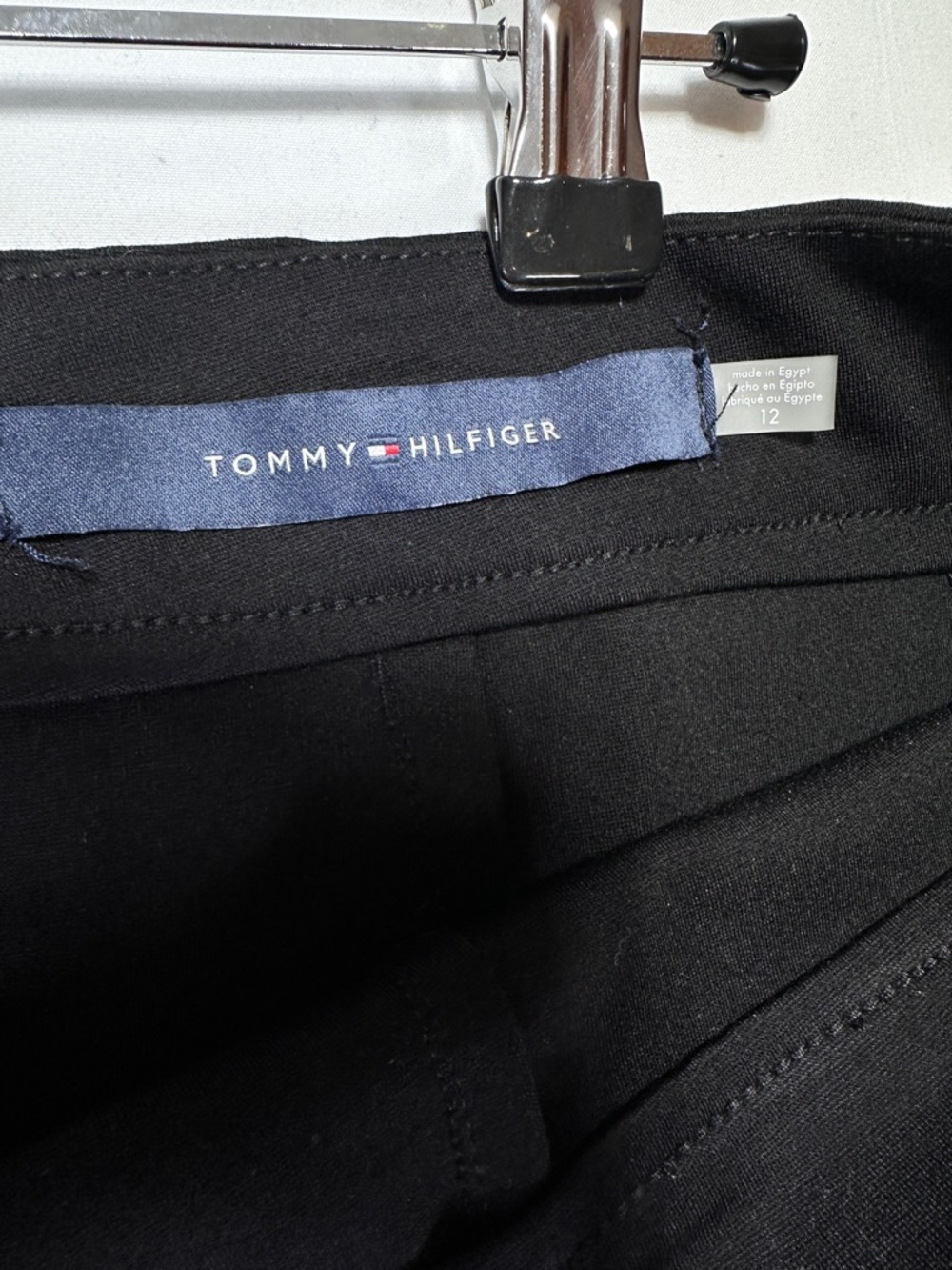 Tommy Hilfiger Pencil Skirt Black Stretch Knit Knee Length Size 12 Workwear - Picture 3 of 7